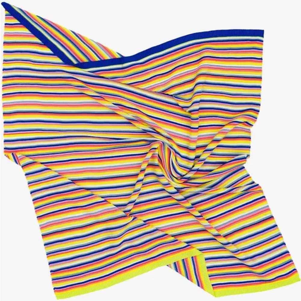 Verloop. Circus Multi Stripe Throw. Machine Wash. 50 X 60”